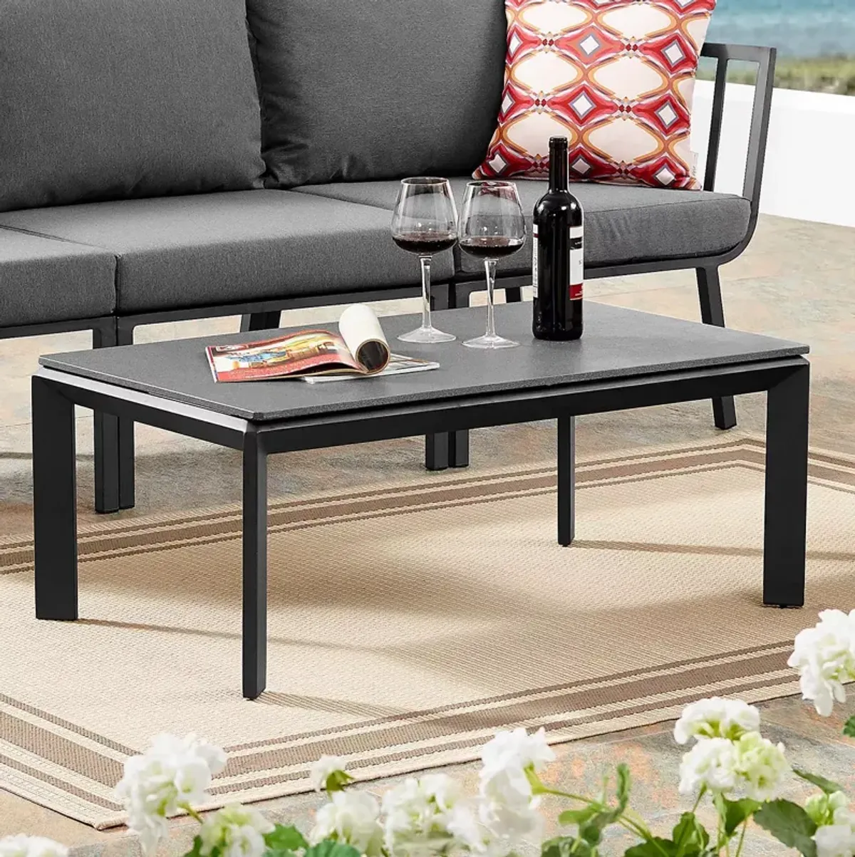 Modway Riverside Aluminum Outdoor Patio Coffee Table