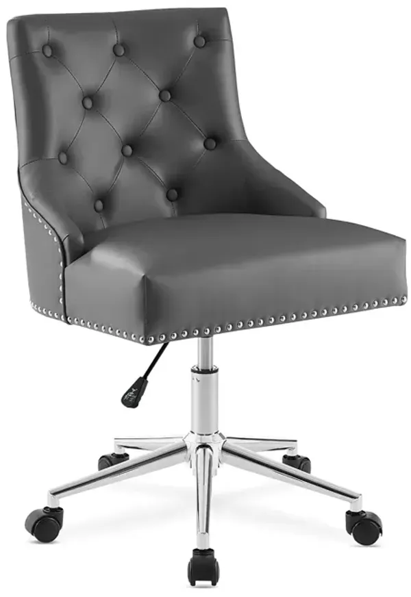 Modway Regent Tufted Button Swivel Faux Leather Office Chair