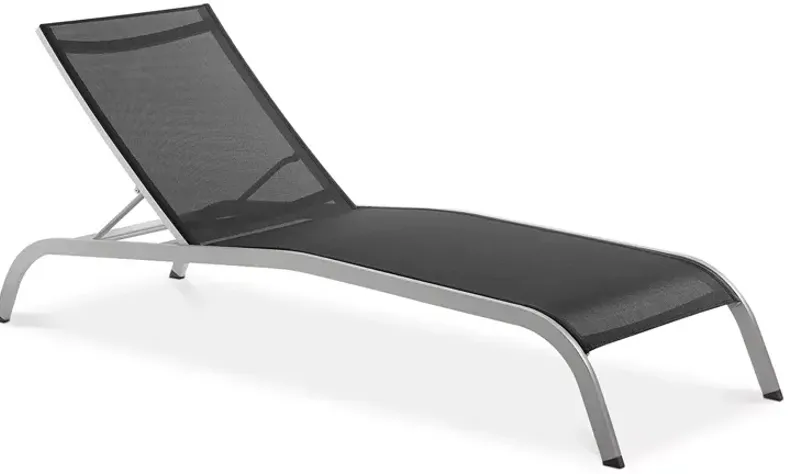 Modway Savannah Mesh Chaise Outdoor Patio Aluminum Lounge Chair