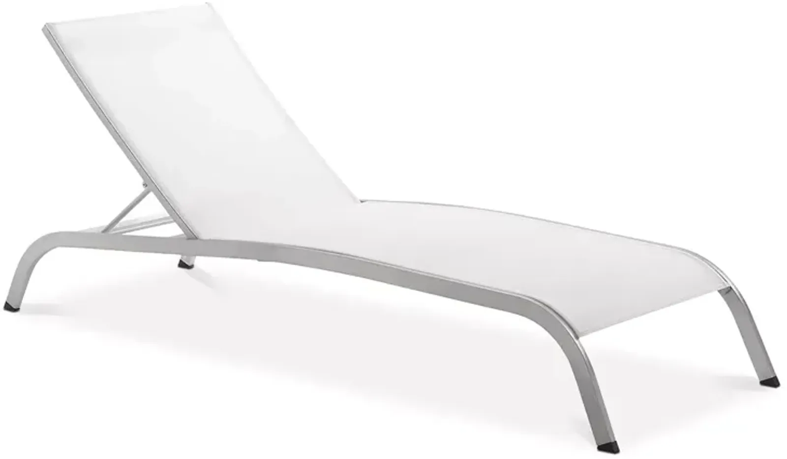 Modway Savannah Mesh Chaise Outdoor Patio Aluminum Lounge Chair