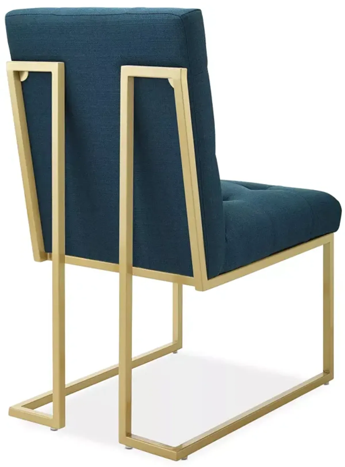 Modway Privy Gold Stainless Steel Upholstered Fabric Dining Accent Chair