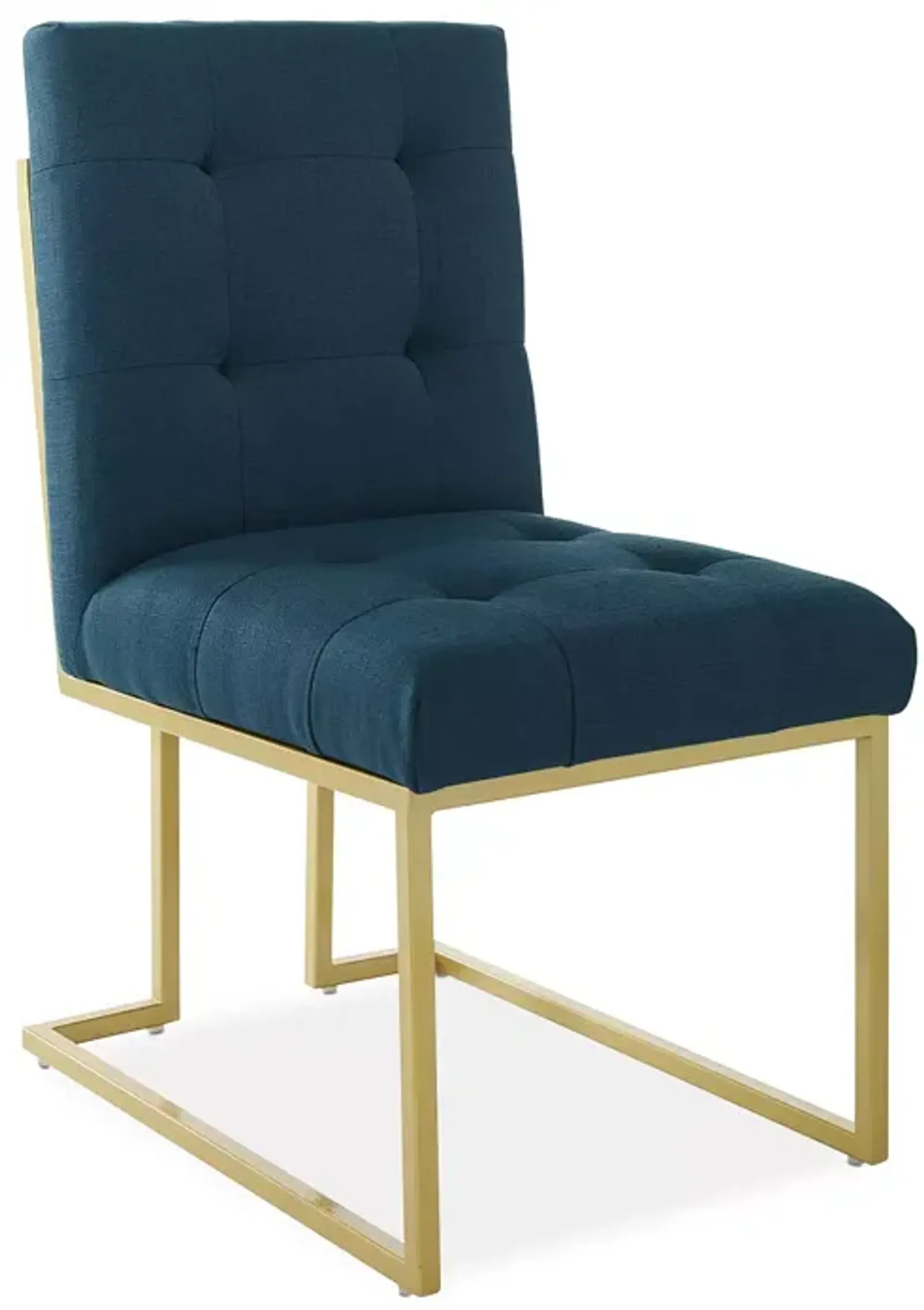 Modway Privy Gold Stainless Steel Upholstered Fabric Dining Accent Chair