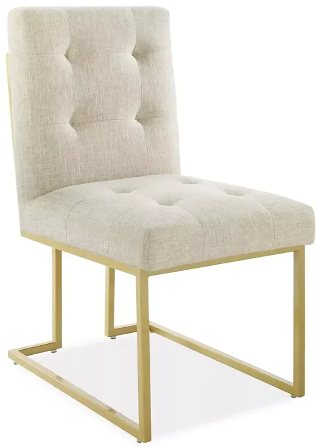 Modway Privy Gold Stainless Steel Upholstered Fabric Dining Accent Chair