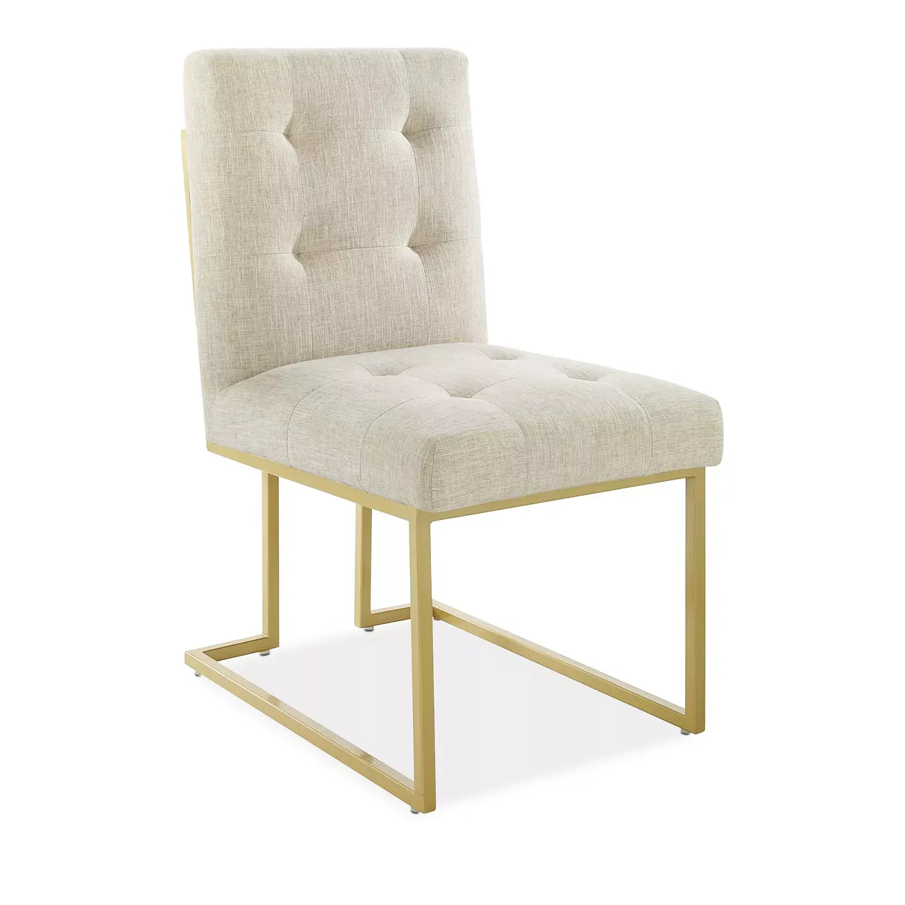 Modway Privy Gold Stainless Steel Upholstered Fabric Dining Accent Chair