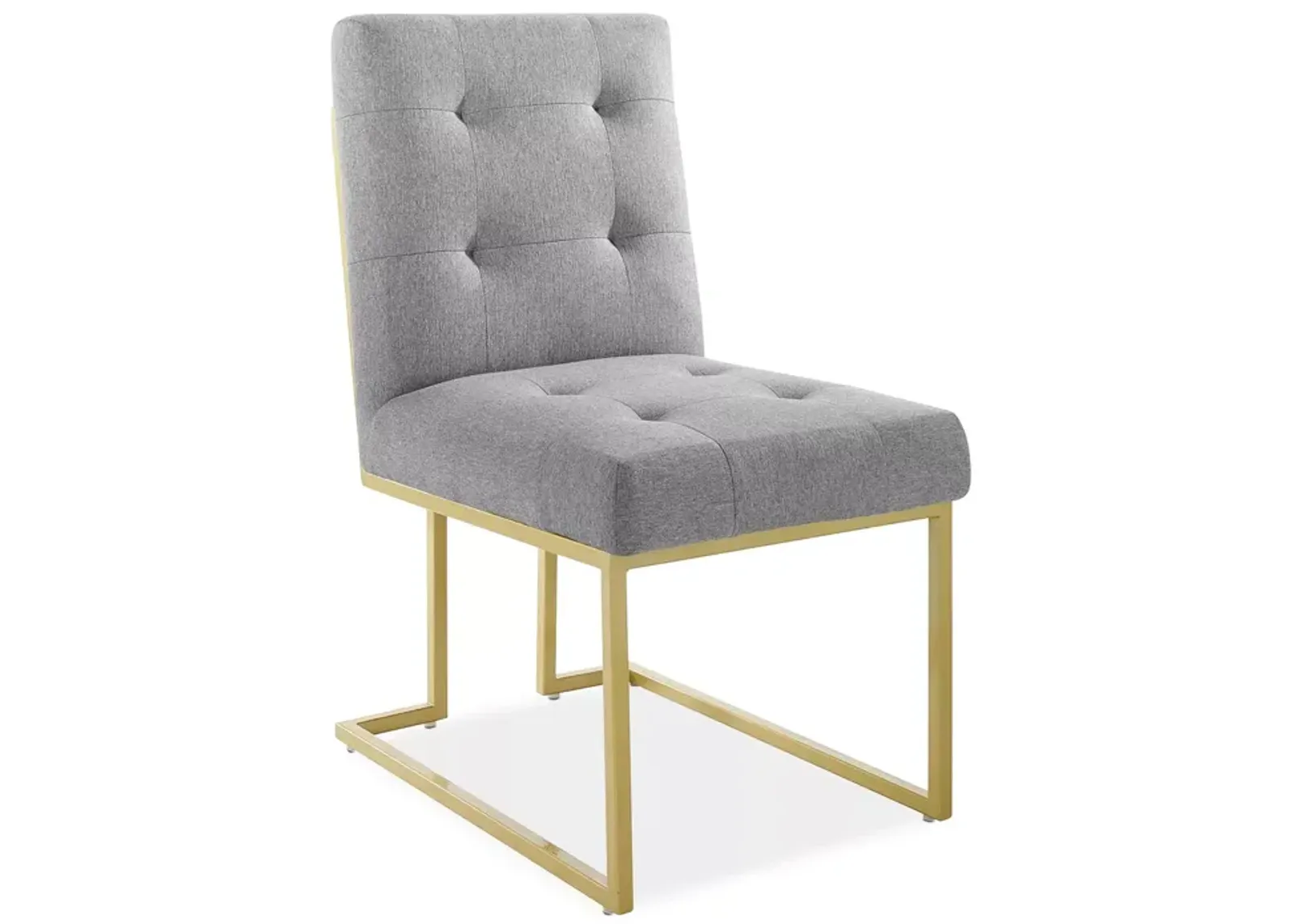 Modway Privy Gold Stainless Steel Upholstered Fabric Dining Accent Chair