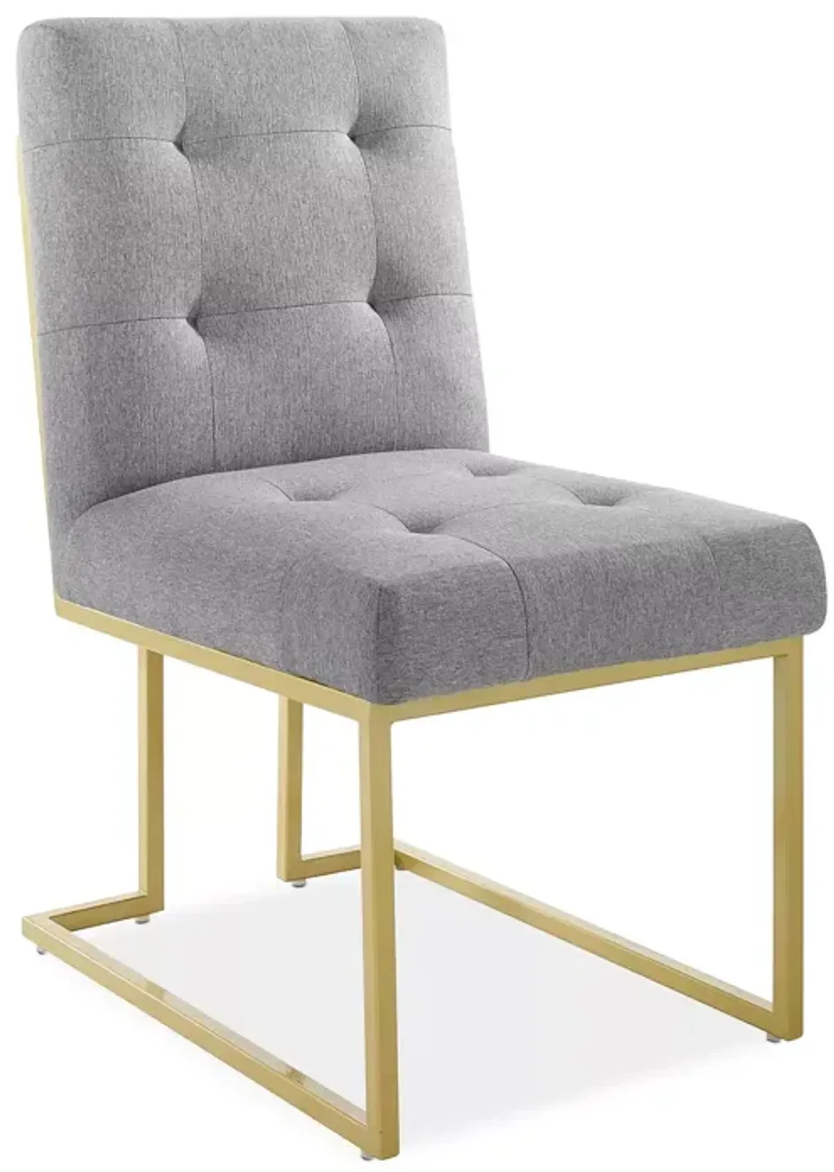 Modway Privy Gold Stainless Steel Upholstered Fabric Dining Accent Chair