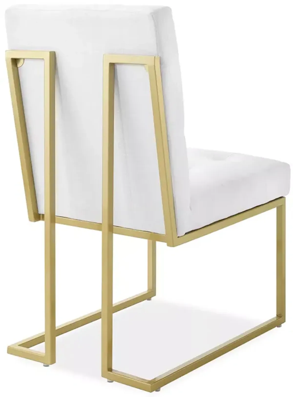 Modway Privy Gold Stainless Steel Upholstered Fabric Dining Accent Chair