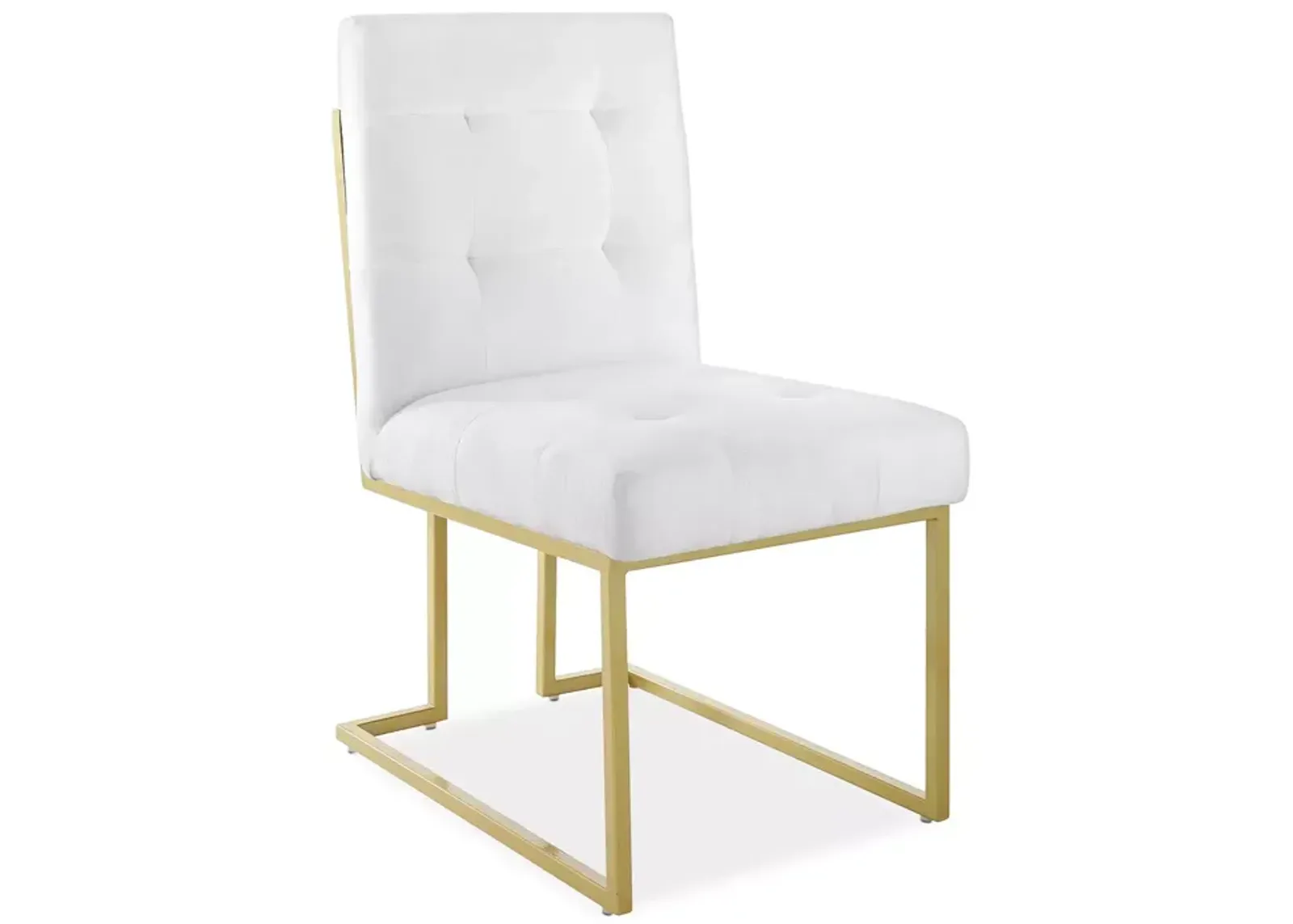 Modway Privy Gold Stainless Steel Upholstered Fabric Dining Accent Chair