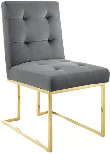 Modway Privy Gold Tone Performance Velvet Dining Chair