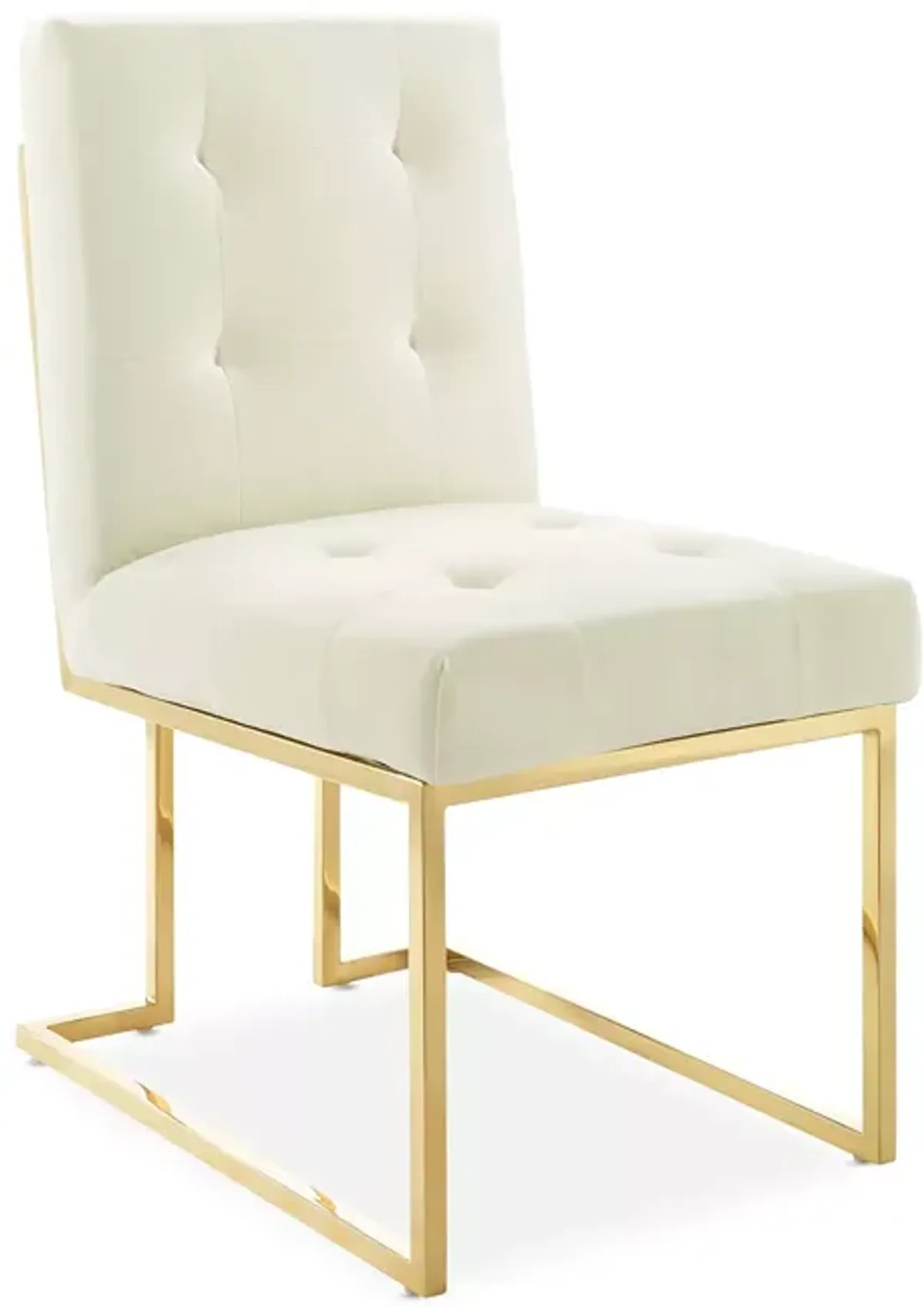 Modway Privy Gold Tone Stainless Steel Performance Velvet Dining Chair