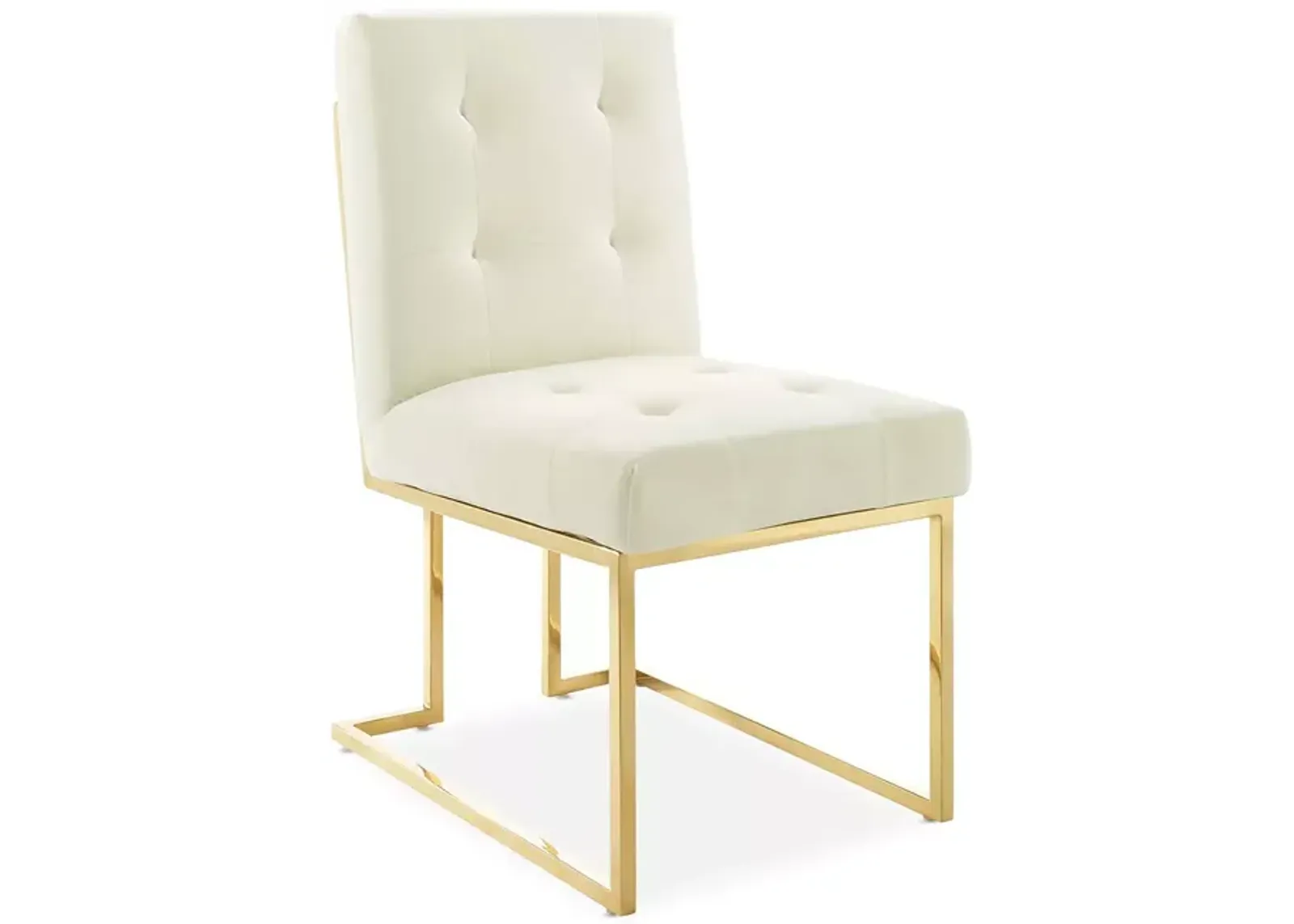 Modway Privy Gold Tone Stainless Steel Performance Velvet Dining Chair