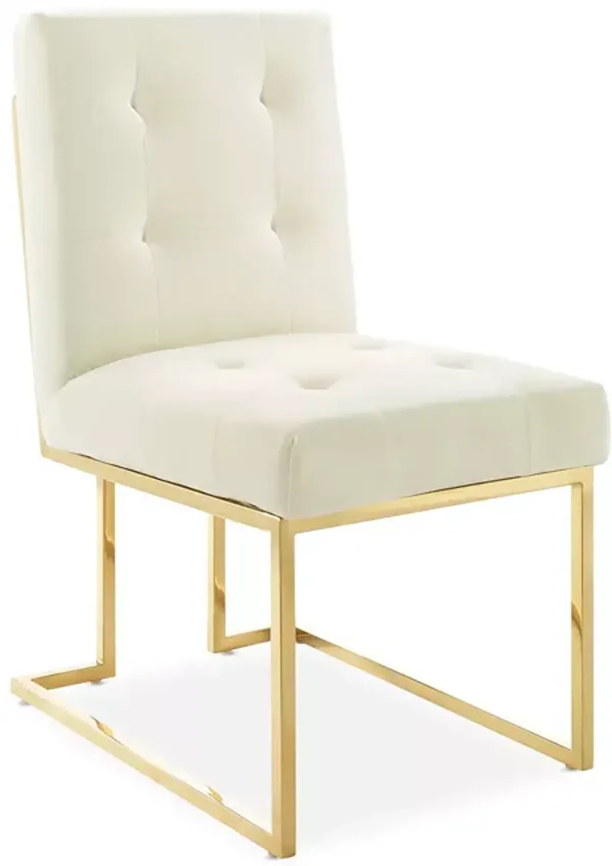 Modway Privy Gold Tone Stainless Steel Performance Velvet Dining Chair