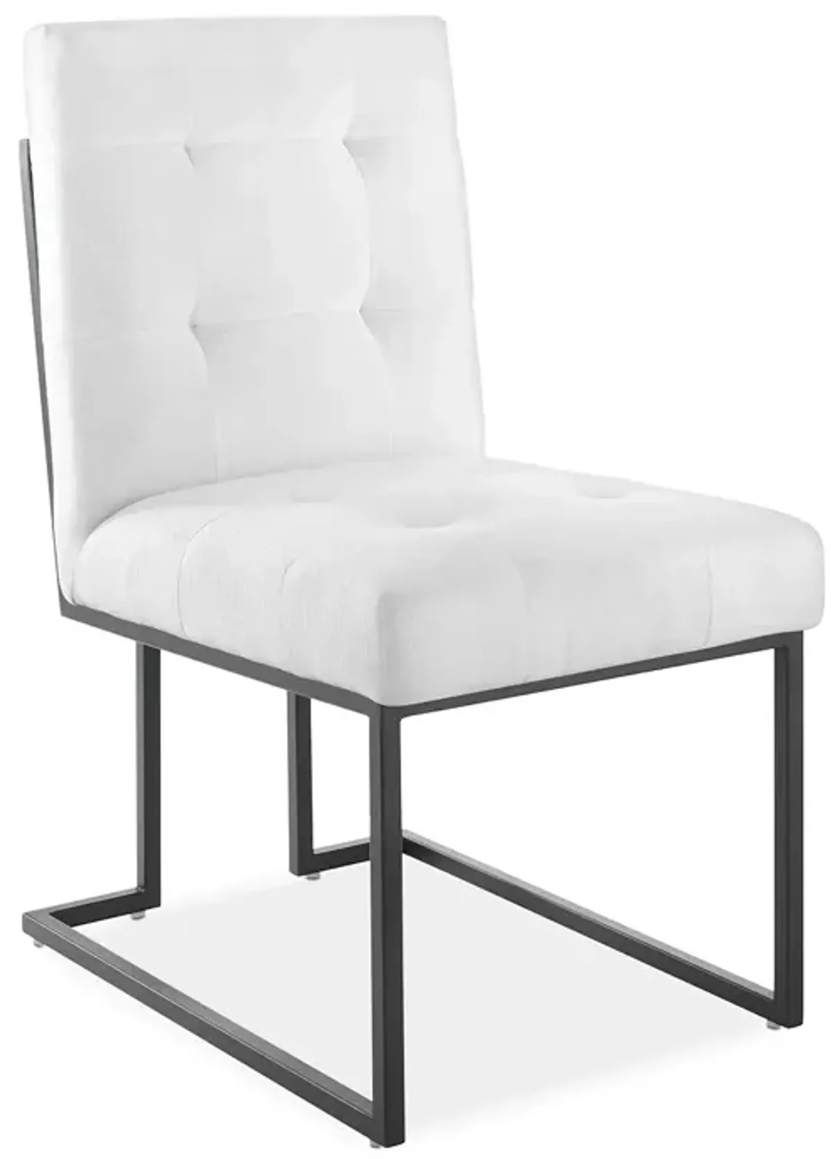 Modway Privy Black Stainless Steel Upholstered Fabric Dining Chair