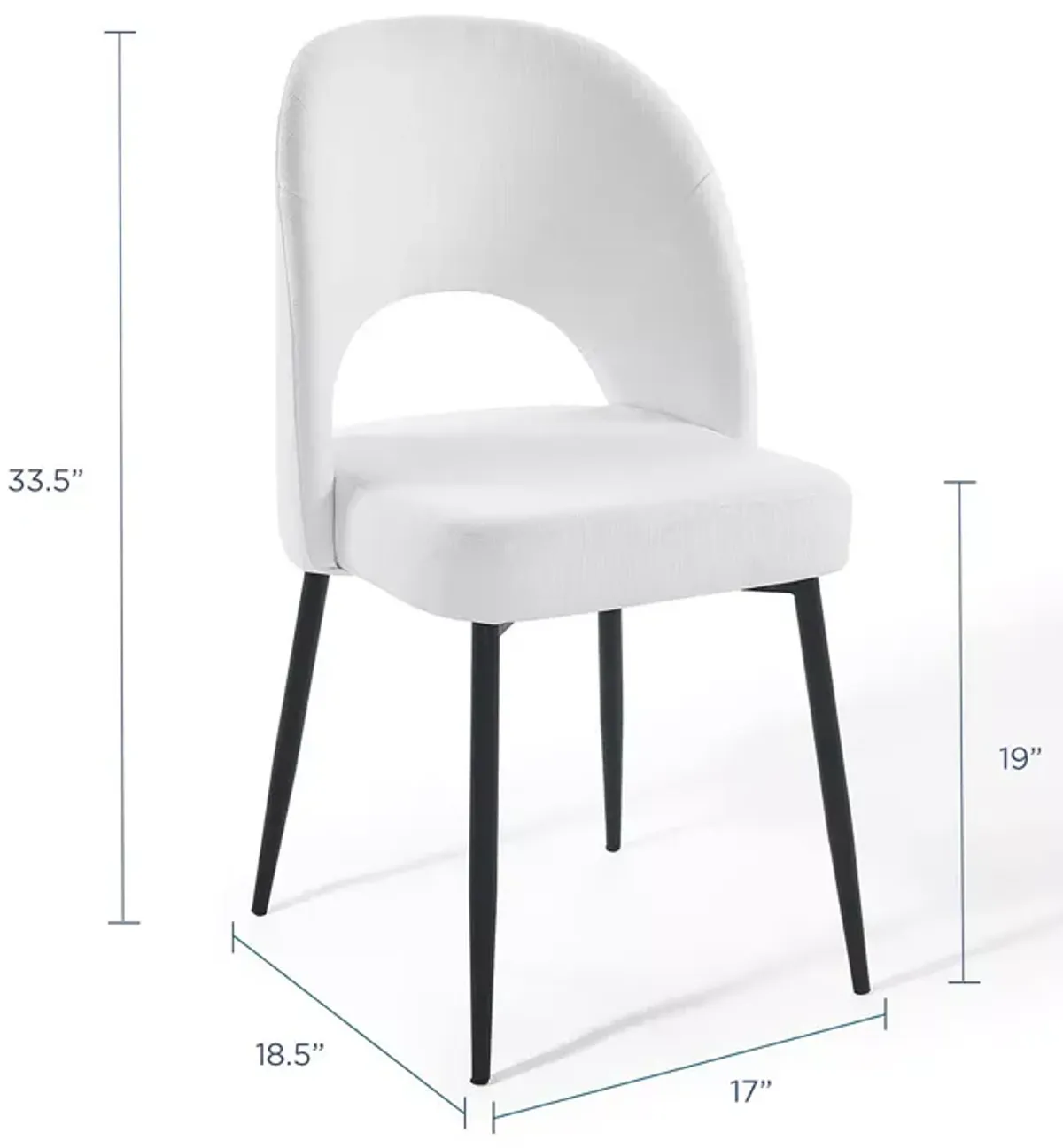 Modway Rouse Upholstered Fabric Dining Side Chair 