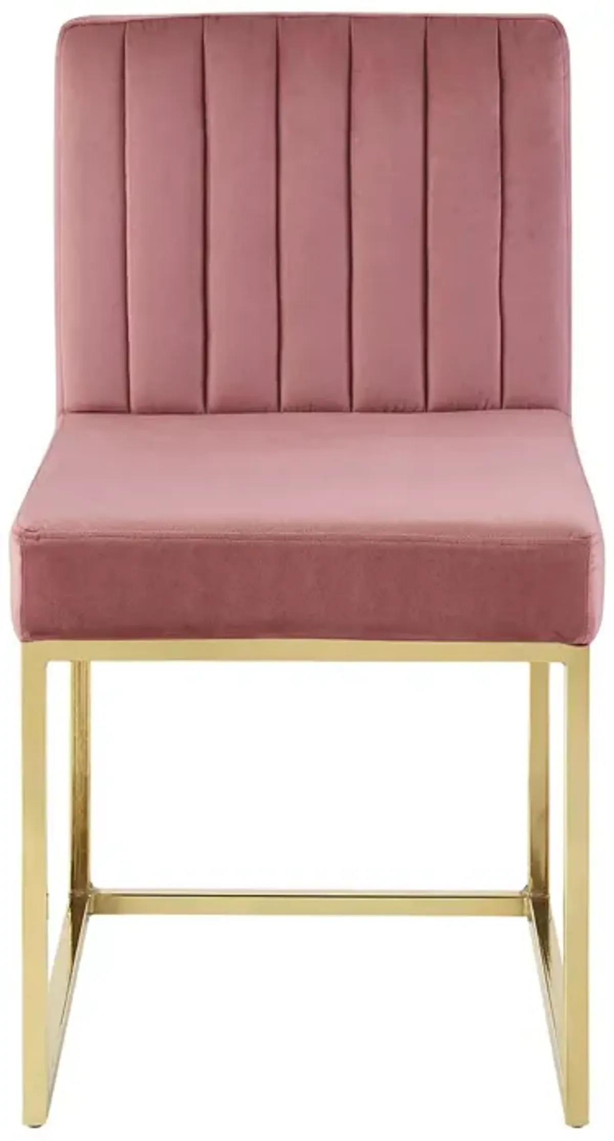 Modway Carriage Channel Tufted Sled Base Performance Velvet Dining Chair