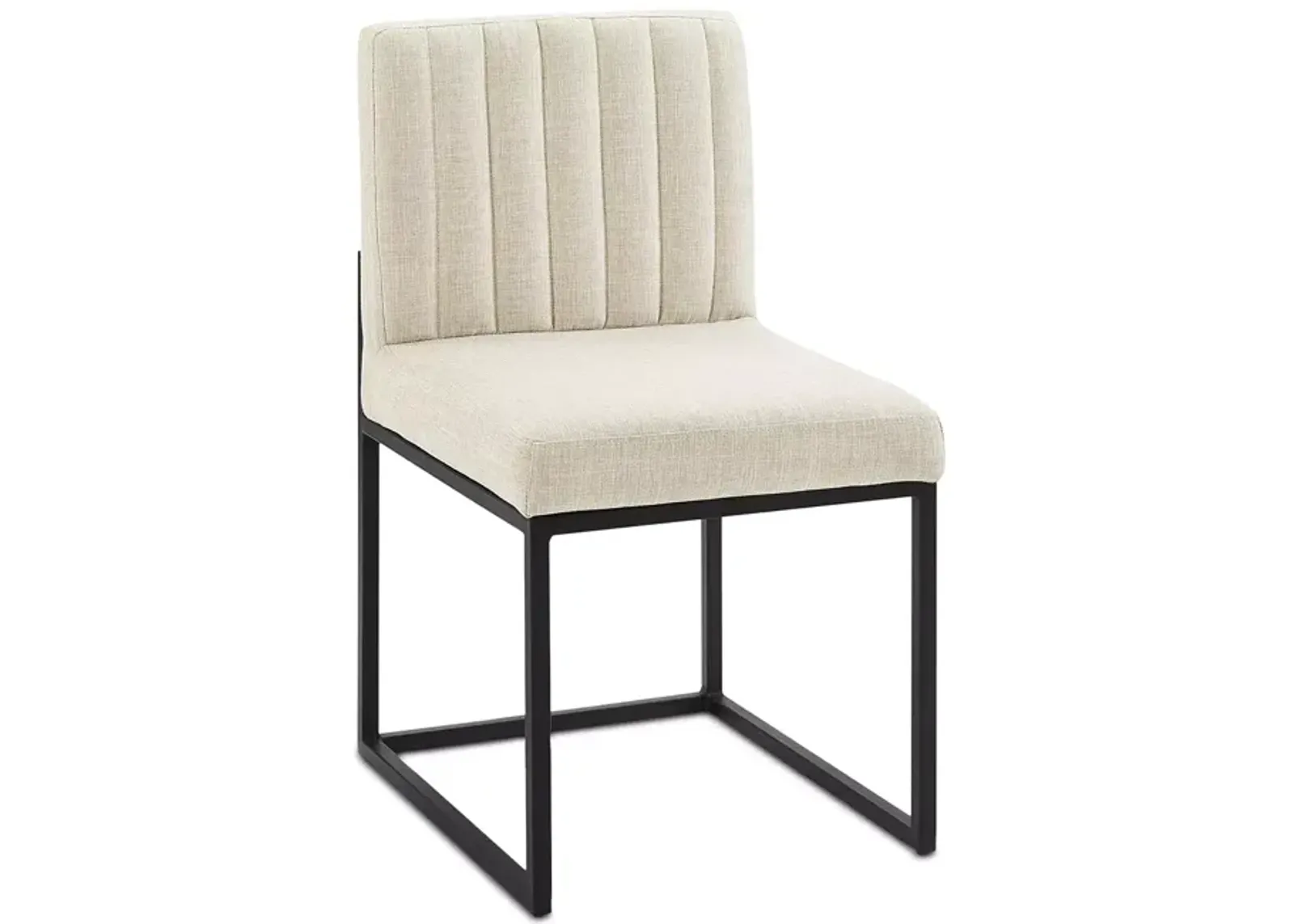 Modway Carriage Channel Tufted Sled Base Upholstered Fabric Dining Chair 