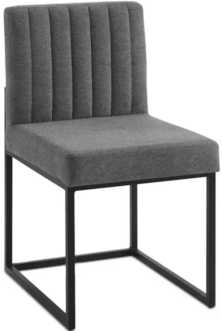 Modway Carriage Channel Tufted Sled Base Upholstered Fabric Dining Chair 
