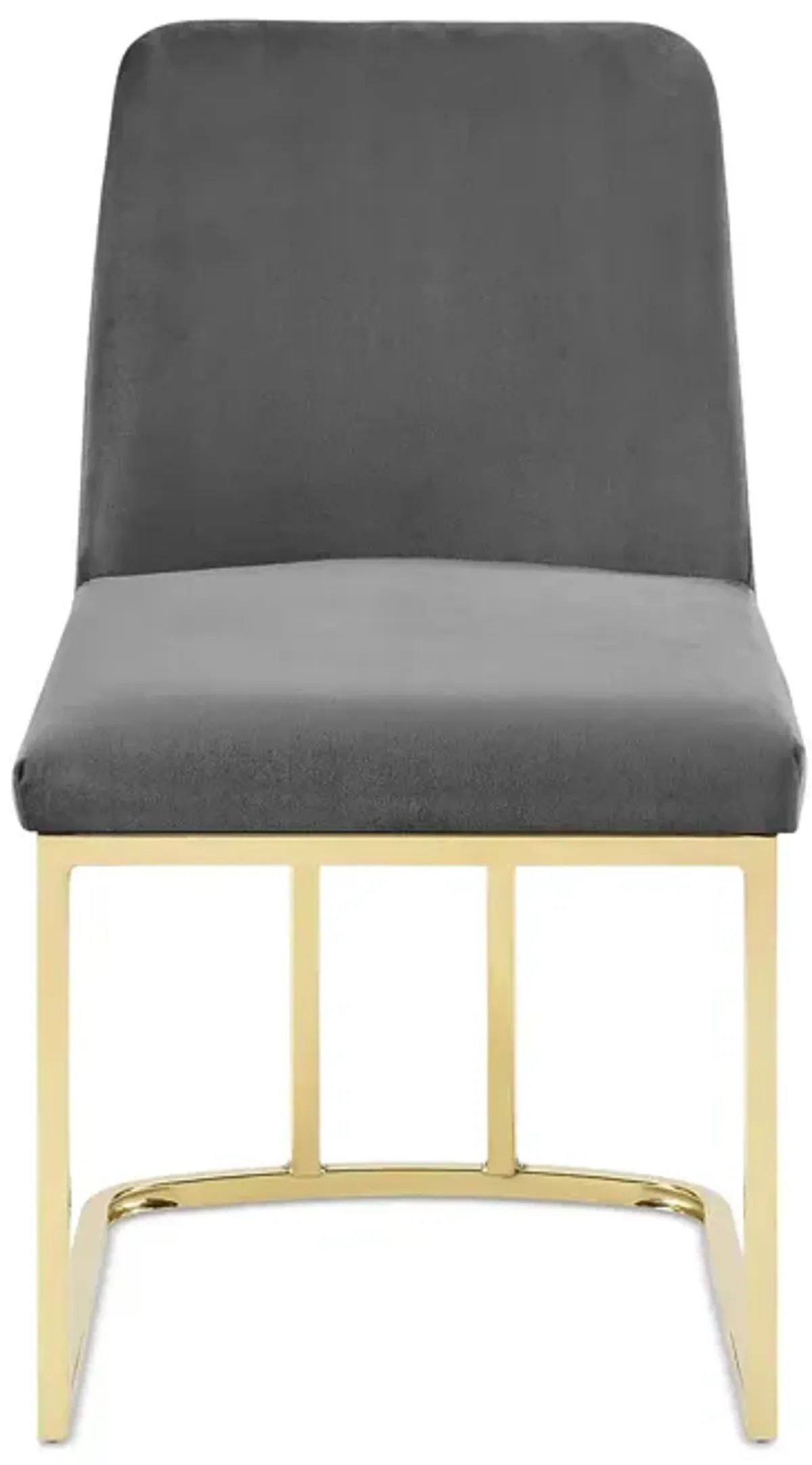 Modway Amplify Sled Base Performance Velvet Dining Side Chair in Gold Tone