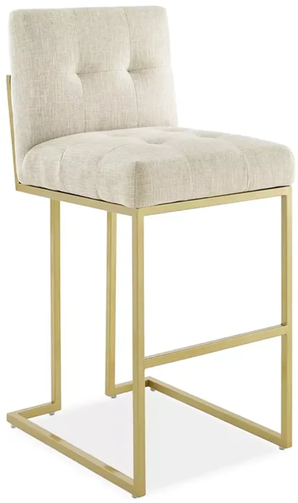 Modway Privy Gold Stainless Steel Upholstered Fabric Bar Stool