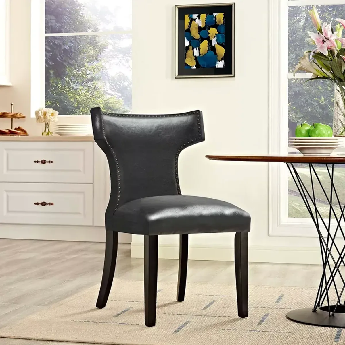 Modway Curve Faux Leather Dining Chair