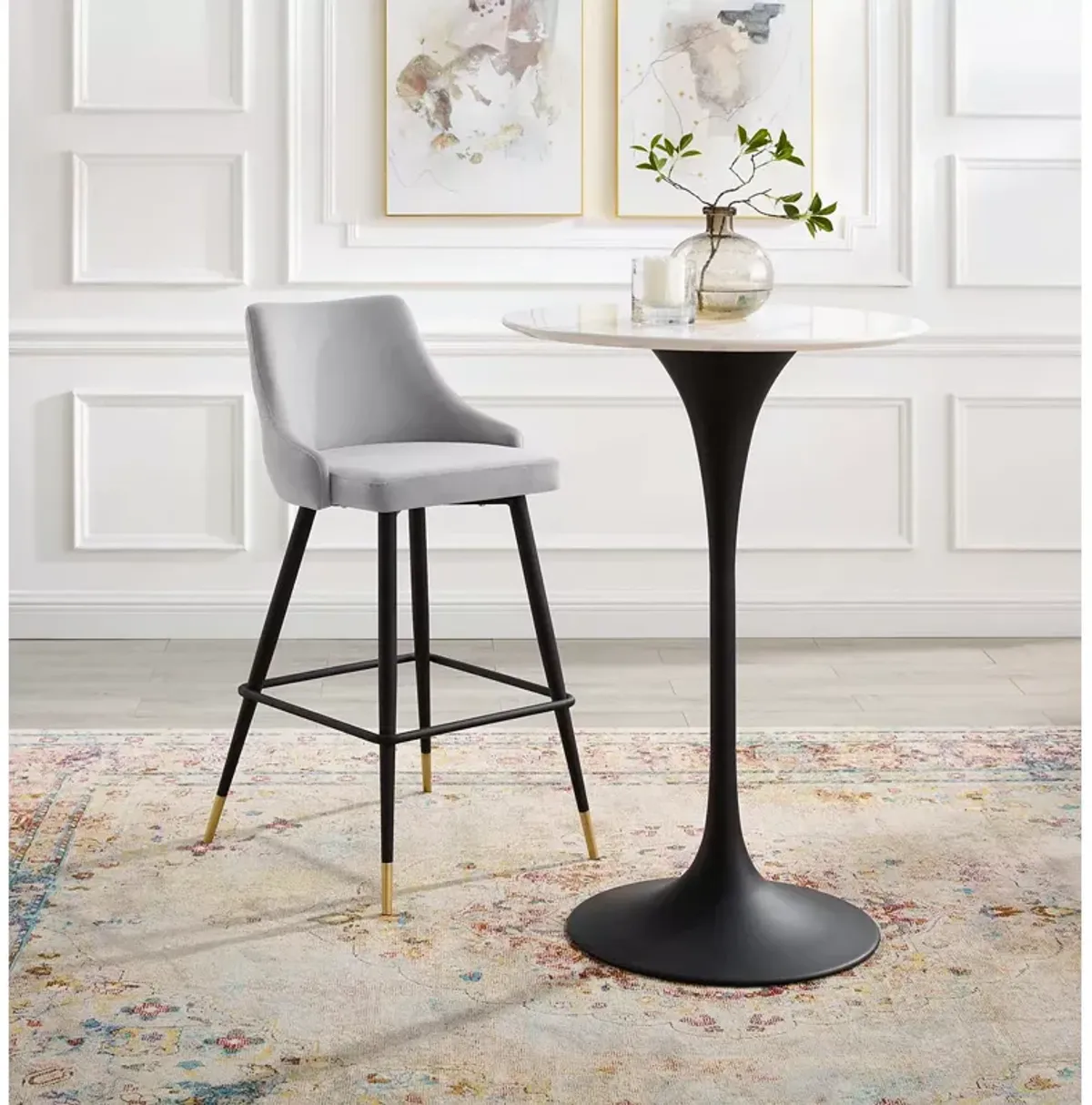 Modway Adorn Performance Velvet Bar Stool