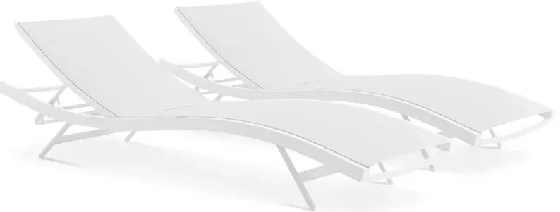 Modway Glimpse Outdoor Patio Mesh Chaise Lounge Chair, Set of 2
