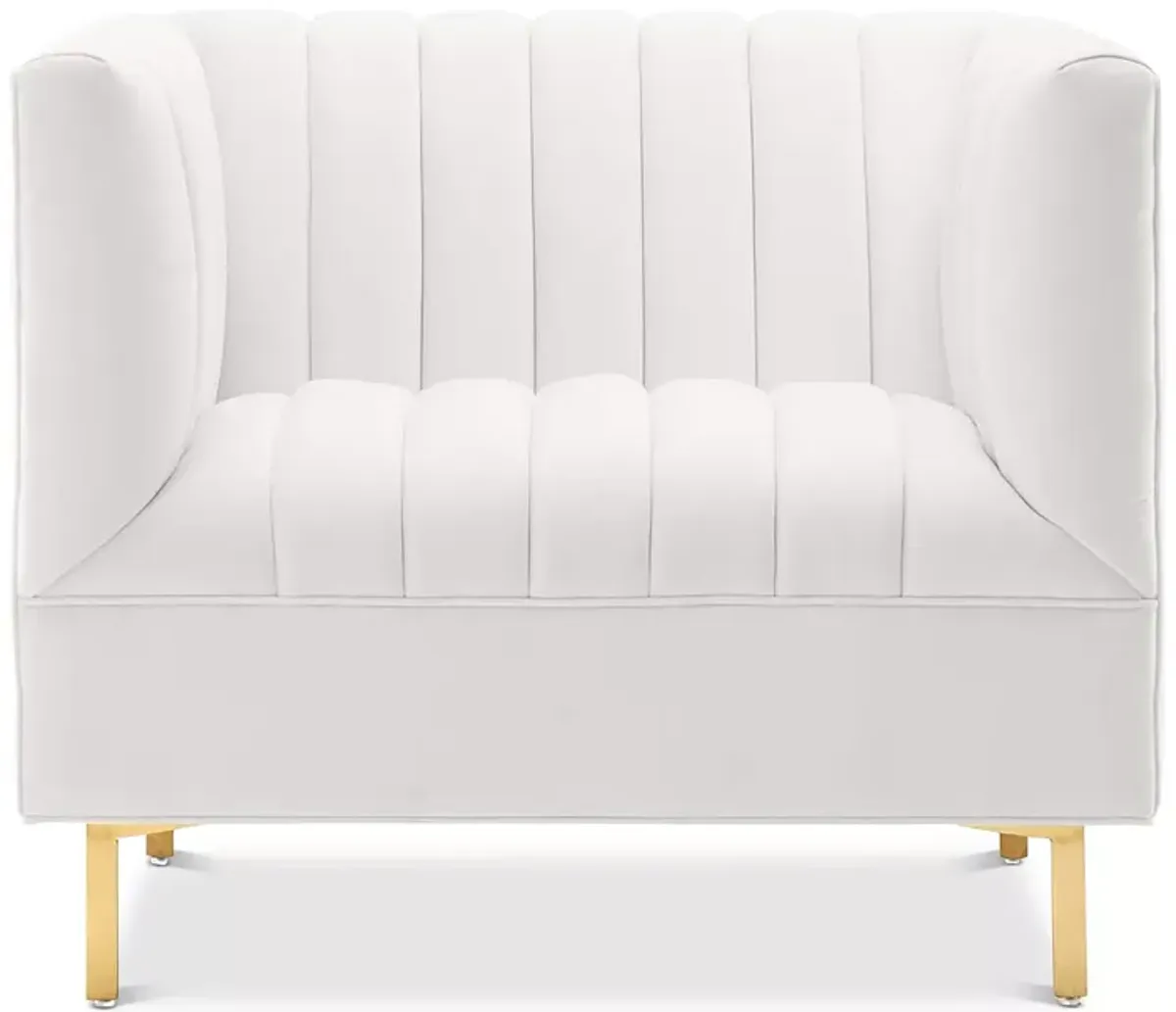 Shift Channel Tufted Performance Velvet Armchair