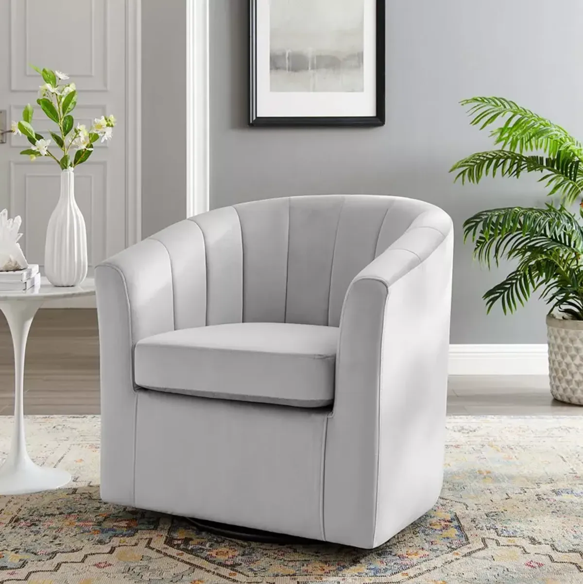 Modway Prospect Performance Velvet Swivel Armchair