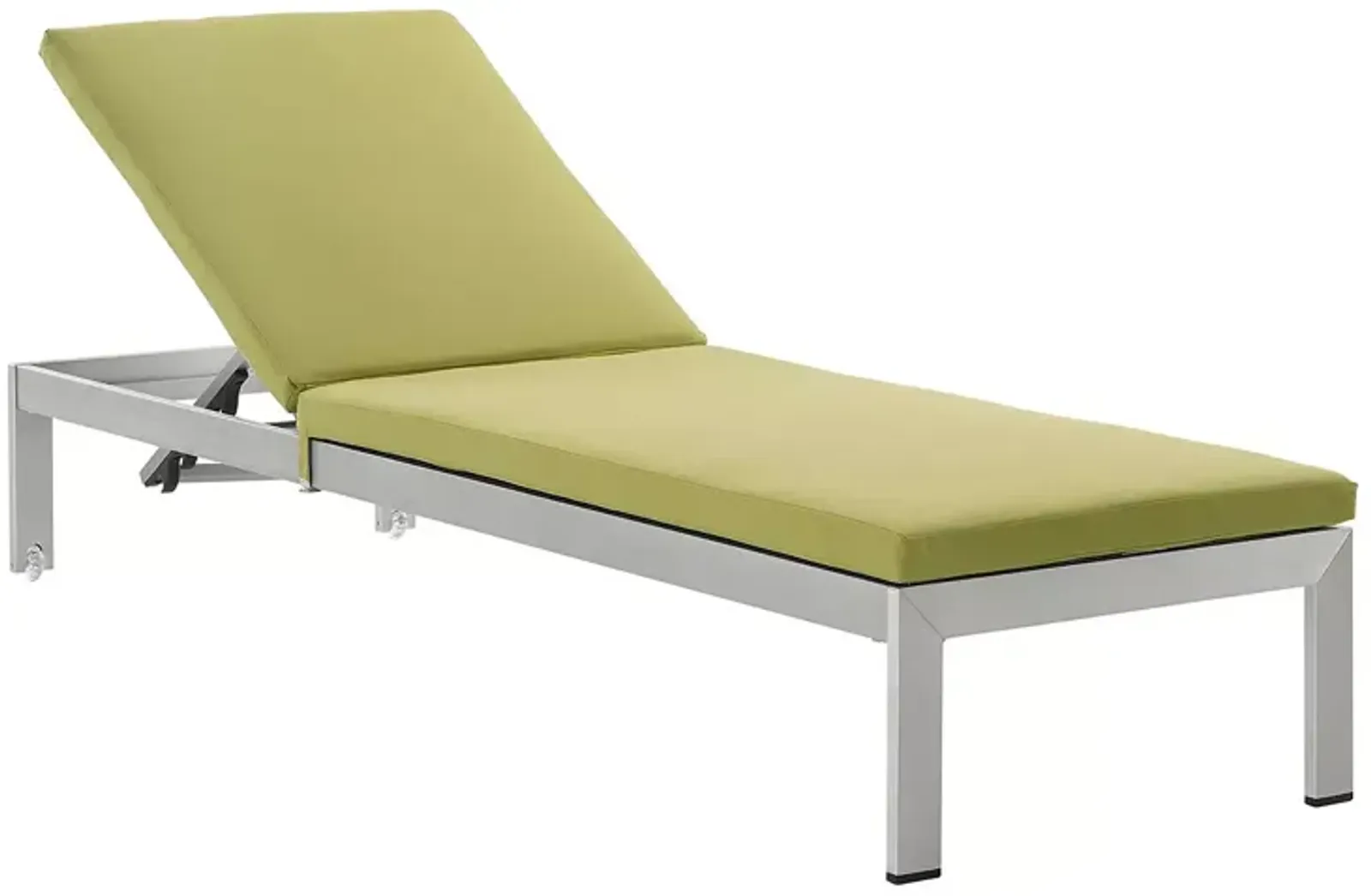 Modway Shore Outdoor Patio Aluminum Chaise with Cushions