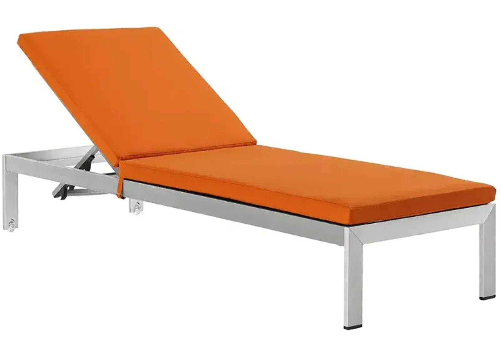 Modway Shore Outdoor Patio Aluminum Chaise with Cushions