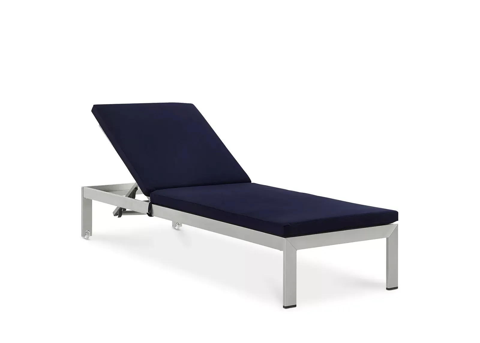 Modway Shore Outdoor Patio Aluminum Chaise with Cushions