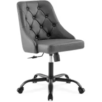 Modway Distinct Tufted Swivel Vegan Leather Office Chair