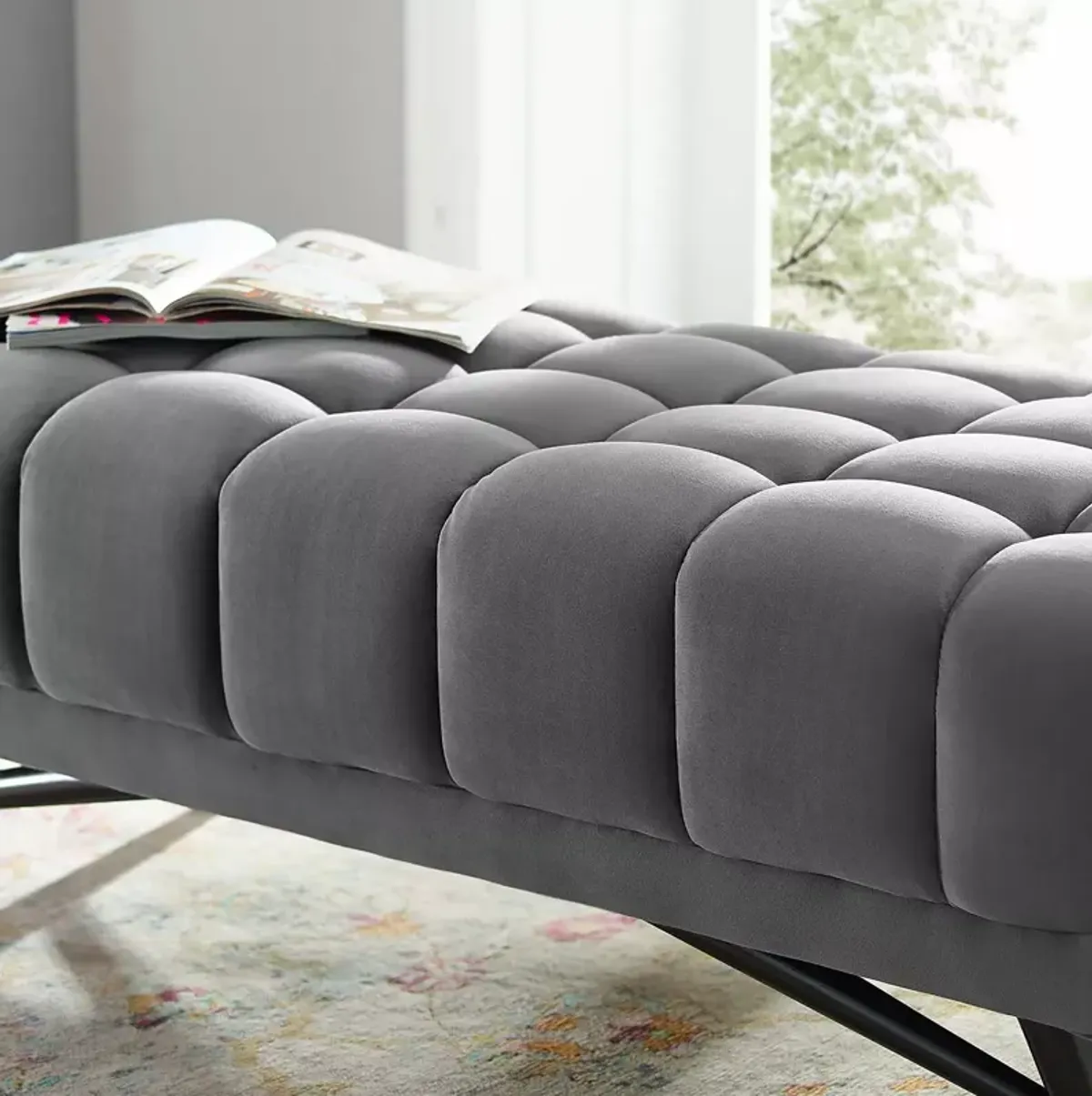 Modway Adept Performance Velvet Bench