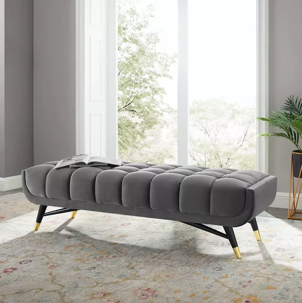 Modway Adept 60" Performance Velvet Bench