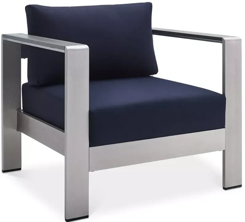 Modway Shore SunbrellaÂ® Fabric Aluminum Outdoor Patio Armchair