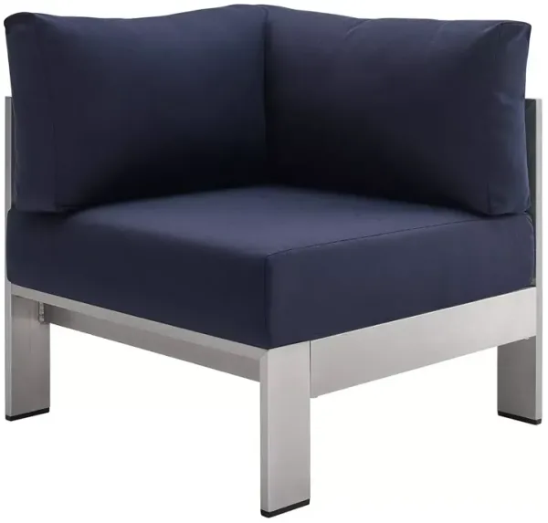 Modway Shore Sunbrella® Fabric Aluminum Outdoor Patio Corner Sofa