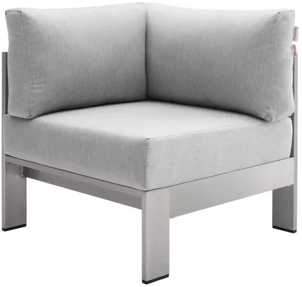 Modway Shore Sunbrella® Fabric Aluminum Outdoor Patio Corner Sofa