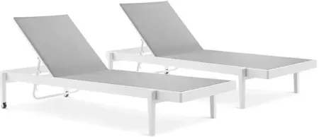 Modway Charleston Outdoor Patio Aluminum Chaise Lounge Chair, Set of 2