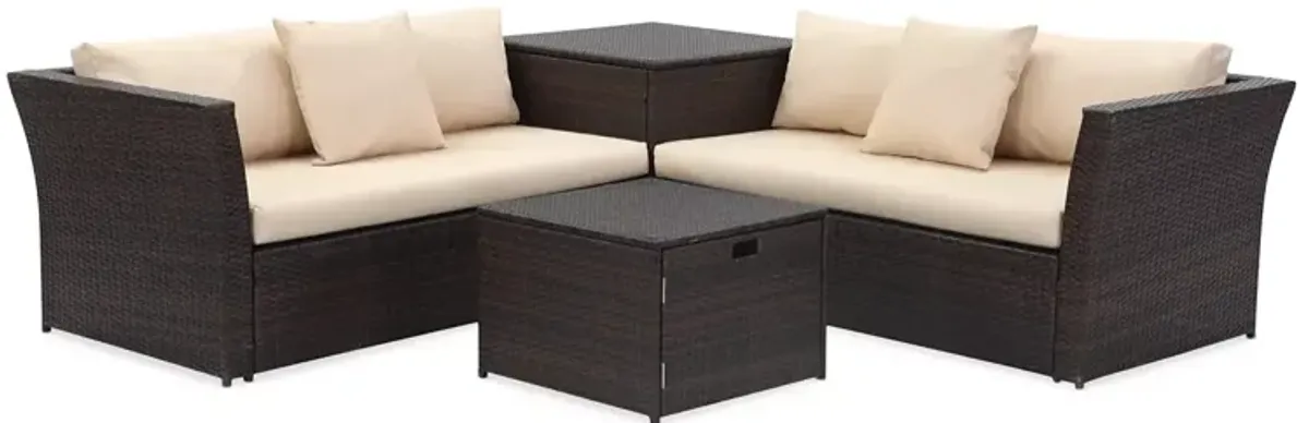 SAFAVIEH Welch Outdoor Living Sectional Set with Storage