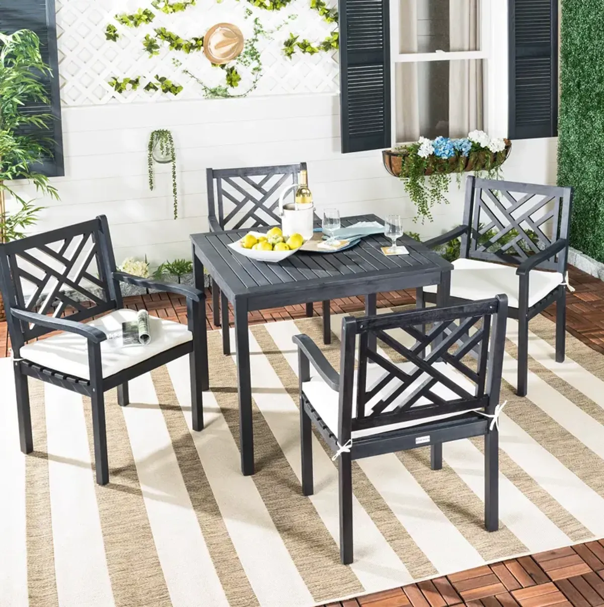 SAFAVIEH Bradbury 5 Piece Outdoor Dining Set