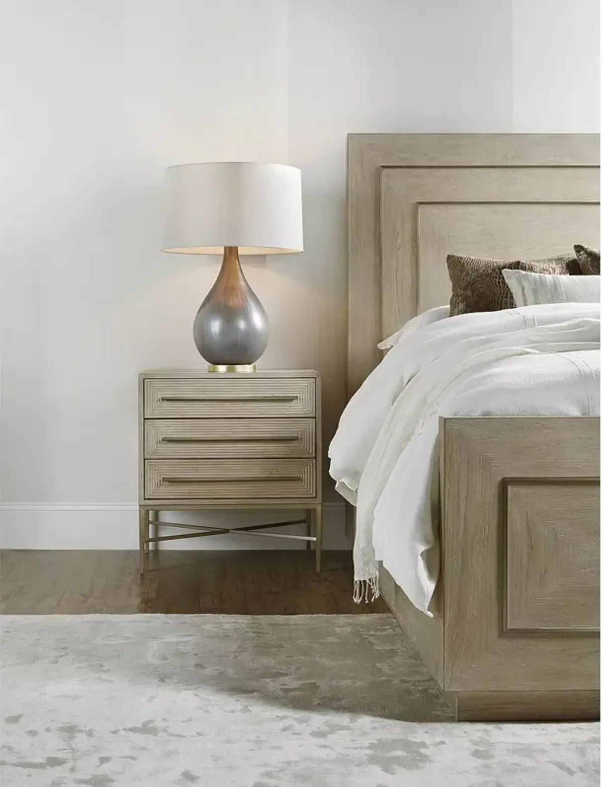 Cascade Three-Drawer Nightstand