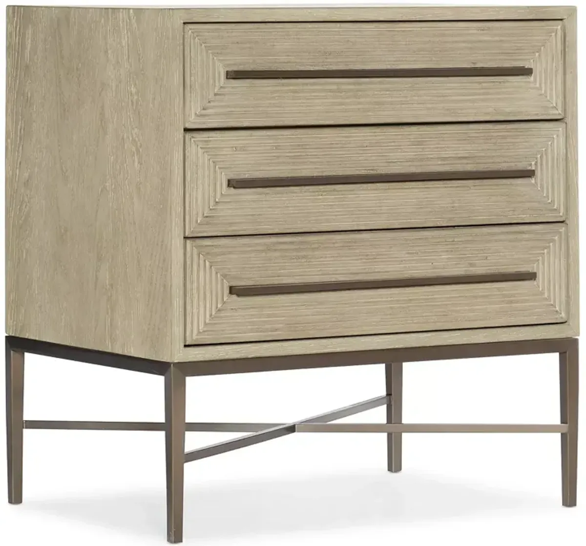 Cascade Three-Drawer Nightstand