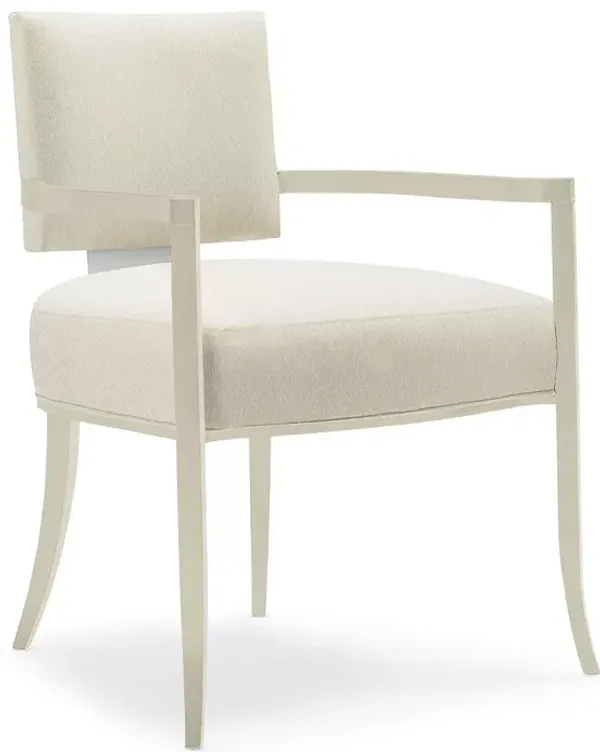 Caracole Reserved Seating Arm Chair- Ivory