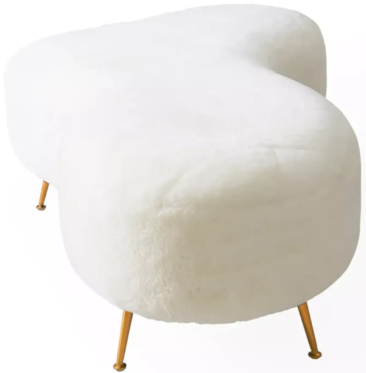 Jonathan Adler Shearling Amorphic Cocktail Ottoman