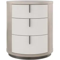 Caracole Wandering Three Drawer Oval Nightstand