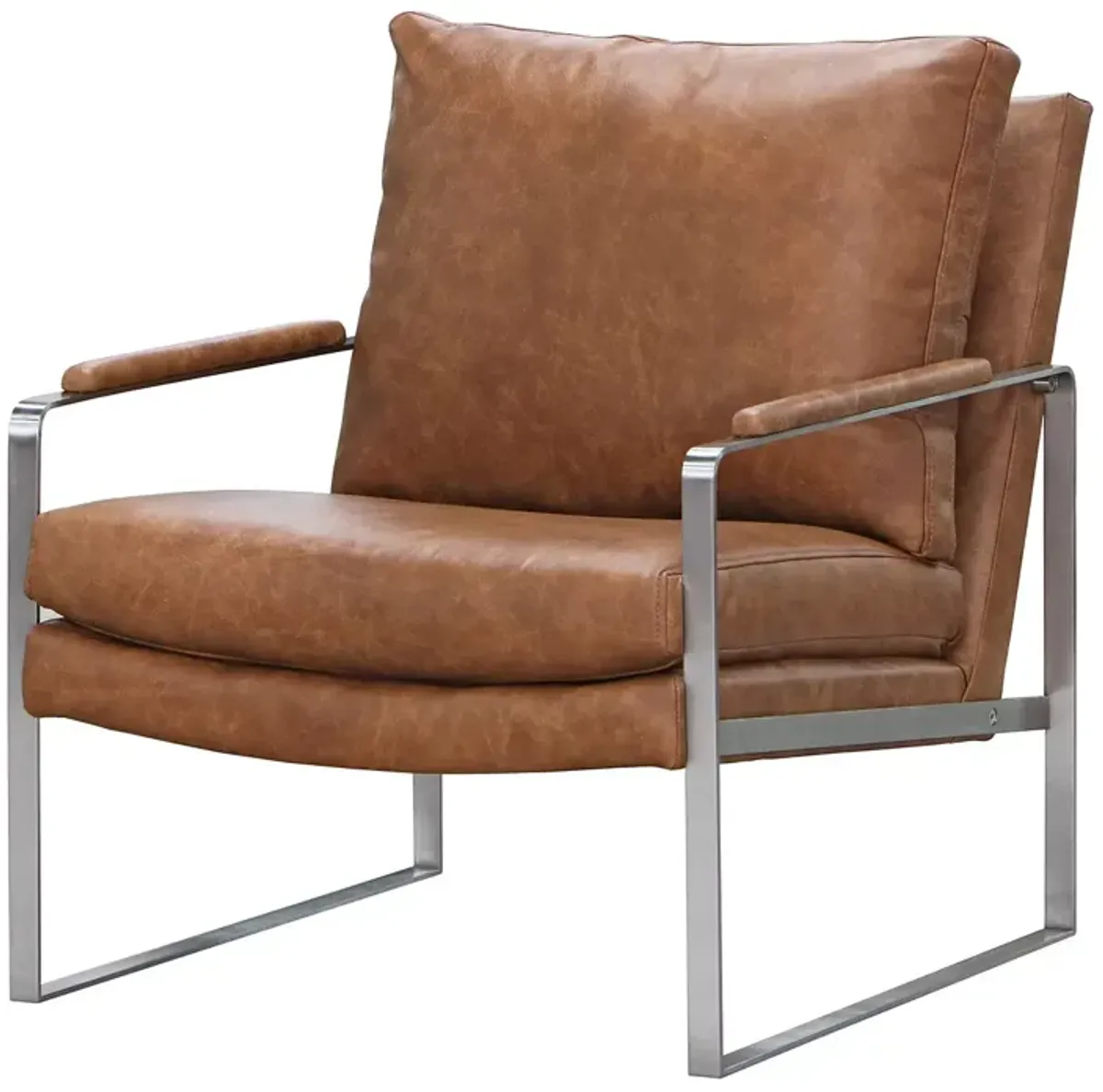 MAX Home Everett Leather Accent Chair