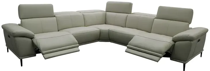 Bloomingdale's Aprile Leather Reclining Sectional Sofa