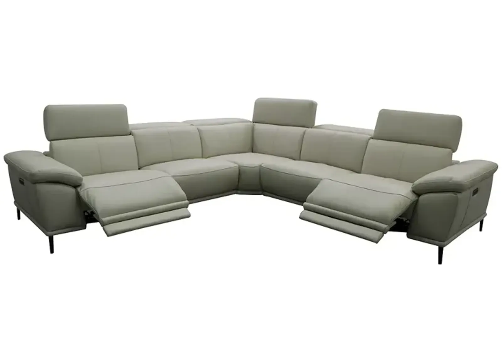 Bloomingdale's Aprile Leather Reclining Sectional Sofa