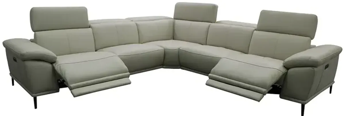 Bloomingdale's Aprile Leather Reclining Sectional Sofa