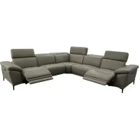 Bloomingdale's Aprile Leather Reclining Sectional Sofa